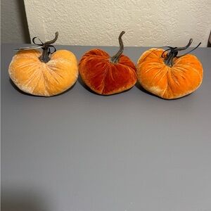 3 Velvet Pumpkins by Debi Lilly